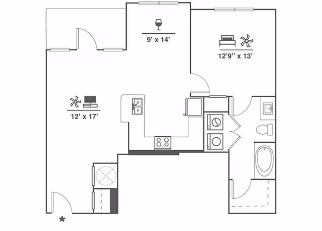 Unit 6209 floor plan